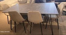 ROME TAUPE TABLE AND 4 CHAIRS SET